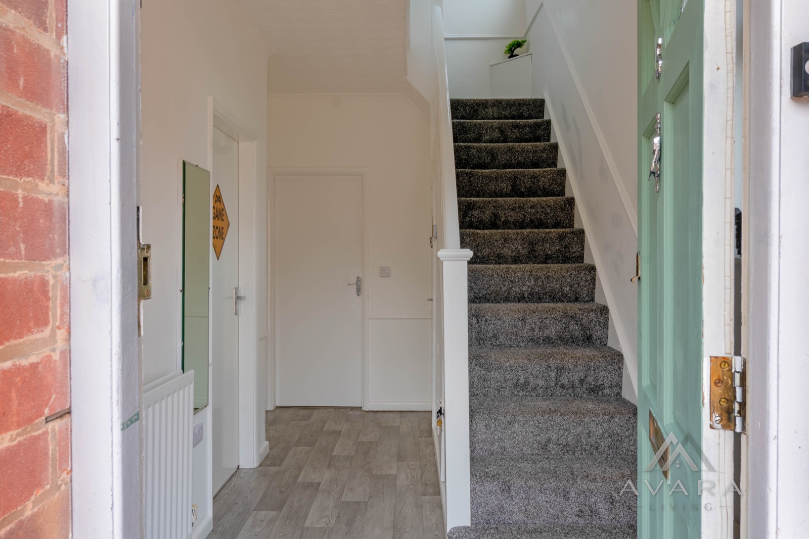 Modern hallway interior at Avara Living Leicester